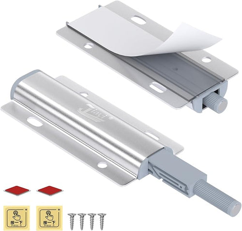 Push to Open Door Latch Jiayi 2 Pack Magnetic Push Latches for Cabinets Heavy Duty Touch Latches Kitchen Door Push Release Latch for Drawer Closure Push Catch Pop Out Cabinet Hardware